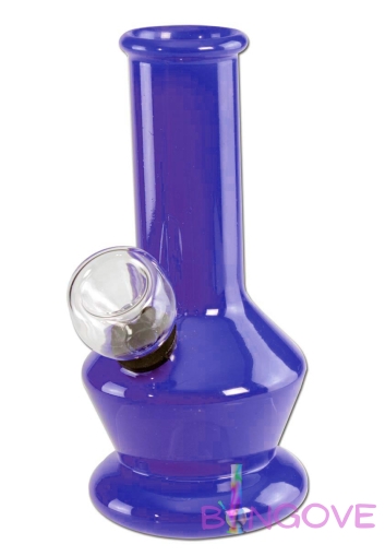 Малък стъклен бонг - син