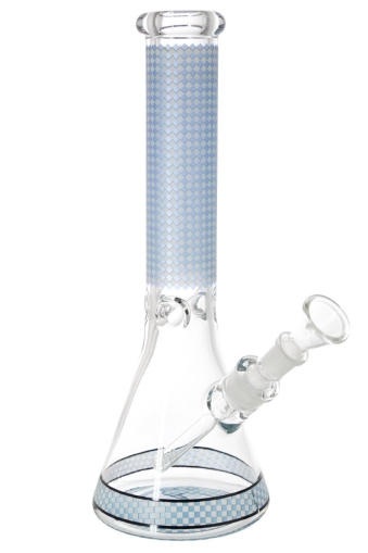 Стъклен светещ бонг - Blue Chess