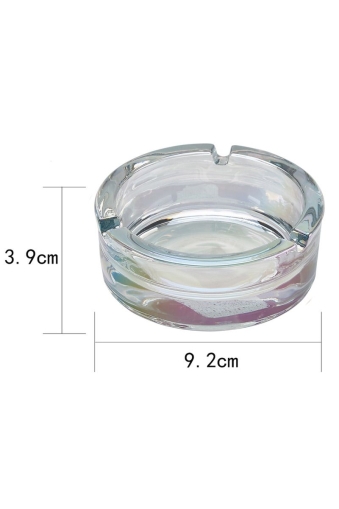 Кръгъл матов пепелник от стъкло - clear