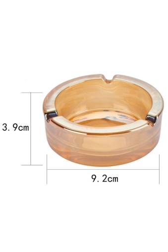 Кръгъл матов пепелник от стъкло - rose gold