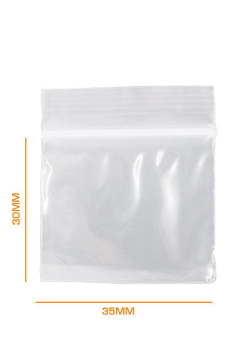 Плик с цип 35х35 - прозрачен