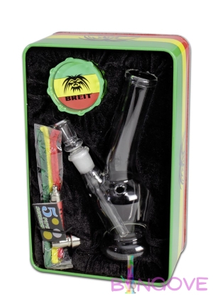 Стъклен бонг - BREIT Mini комплект с грайндер и лула