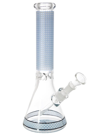 Стъклен светещ бонг - Blue Chess