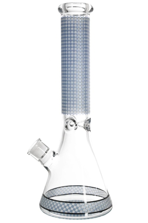 Стъклен светещ бонг - Blue Chess