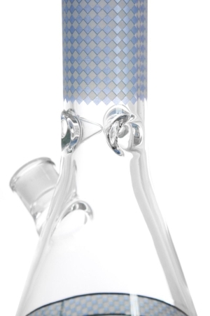 Стъклен светещ бонг - Blue Chess