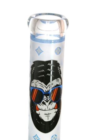 Стъклен бонг - Ape Bro Blue Светещ