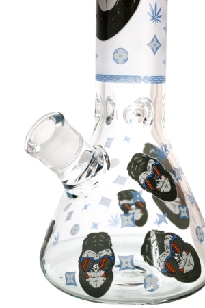 Стъклен бонг - Ape Bro Blue Светещ