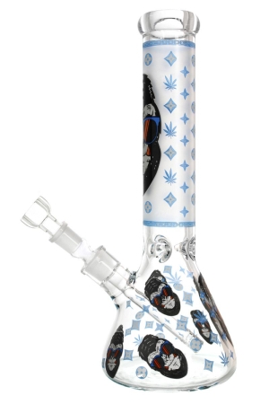 Стъклен бонг - Ape Bro Blue Светещ