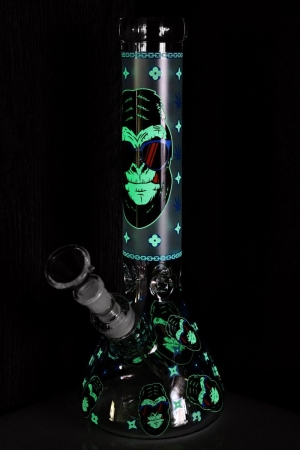 Стъклен бонг - Ape Bro Blue Светещ