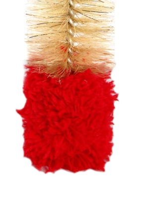 Четка за почистване с вълнен връх 50мм. - Червена